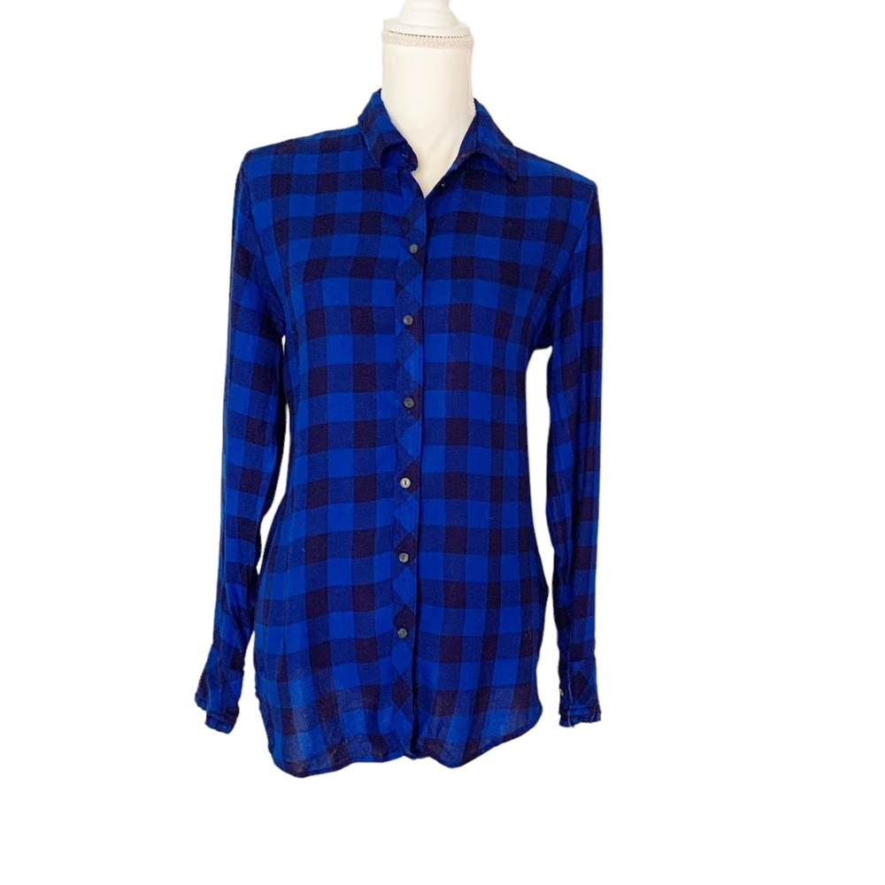 Banana Republic Dillon Button Down Buffalo plaid Shirt Size Medium